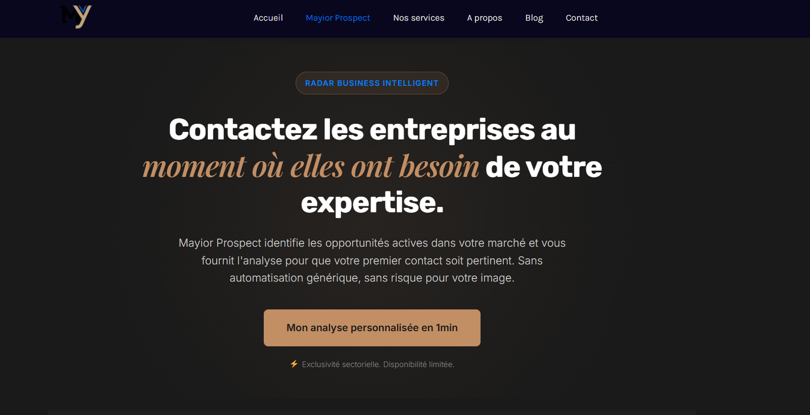 Site créé par agence de marketing YJ Agency - Mayior Digital