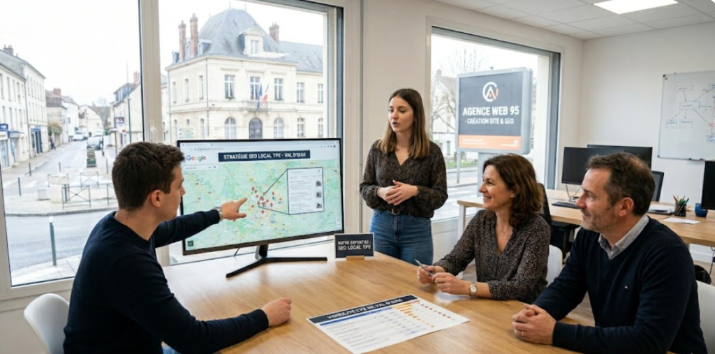 Agence Web Val d'Oise 95 Réunion d'expertise SEO local et création de sites internet pour TPE