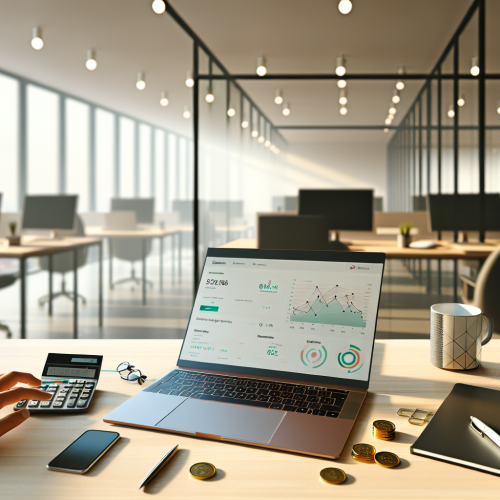 Bureau agence marketing en France analyse budgets et prix facebook ads sur laptop smartphone calculatrice euros et carte bancaire