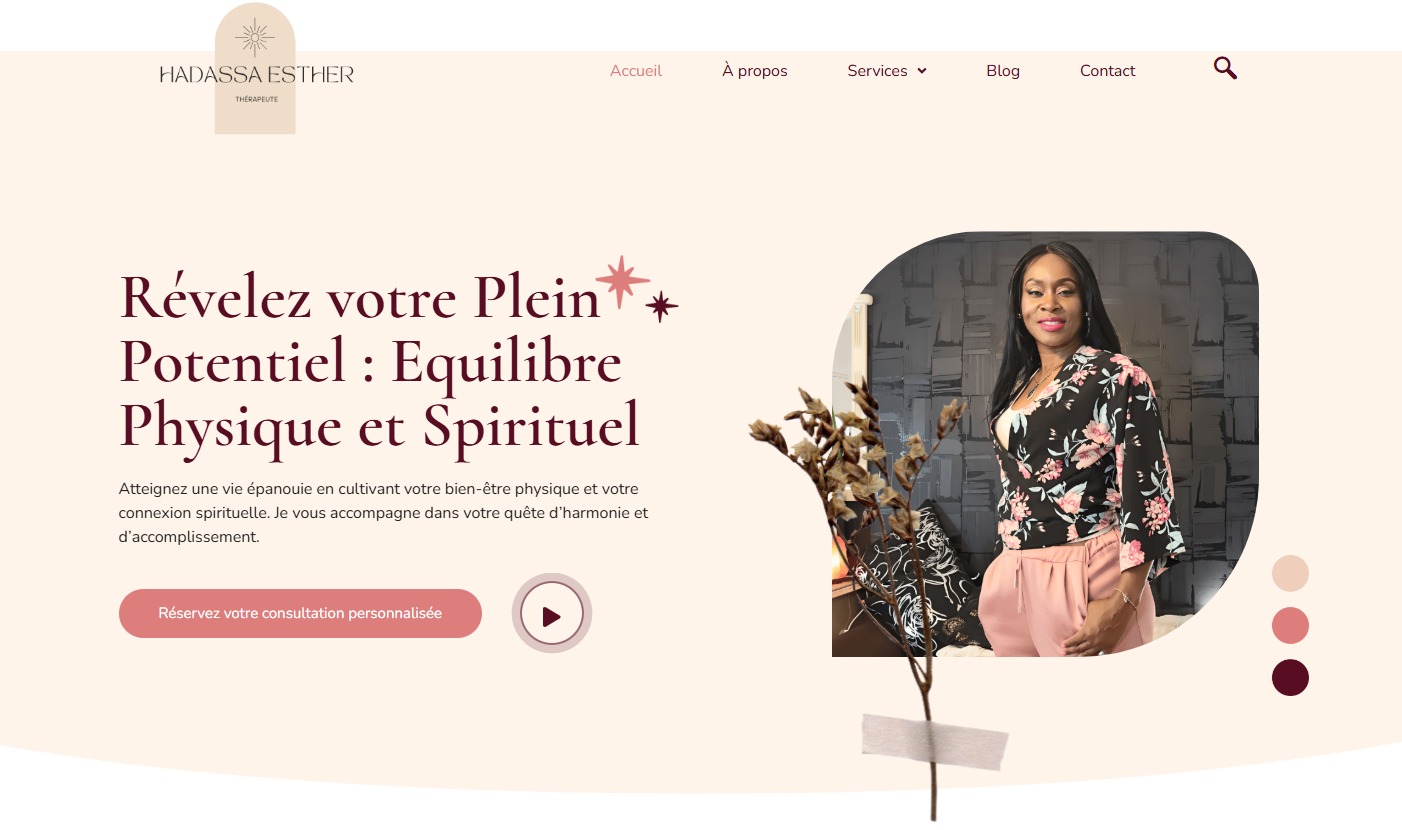 Site client de YJ Agency agence web Beauvais - hadassaesther.com